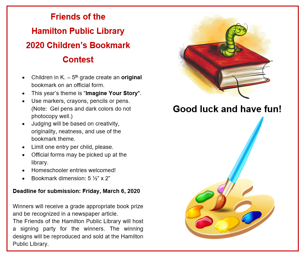 2020 Children's Bookmark Contest