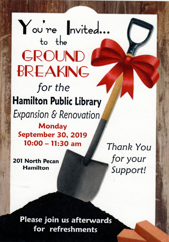 Groundbreaking  for Hamilton Public Library Expansion and Renovation
