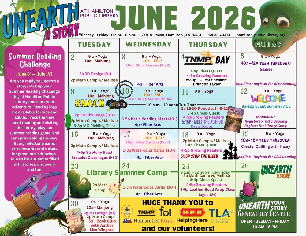 June 2026 Calendar of Events